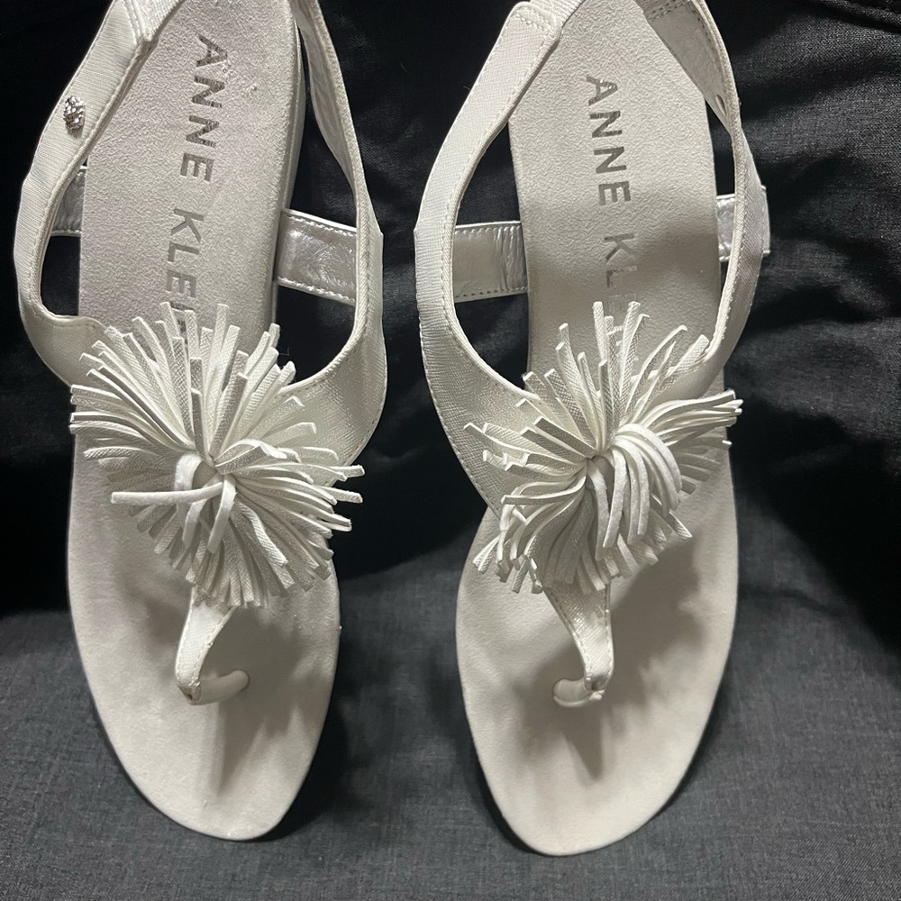 Elegant White Women's Sandals Anne Klein brand new